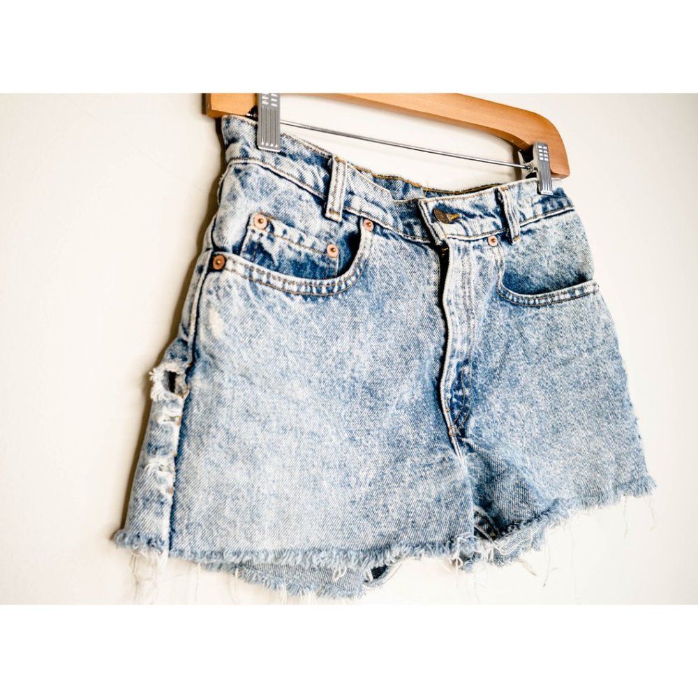 Levis High Waisted Cut Off Denim Shorts